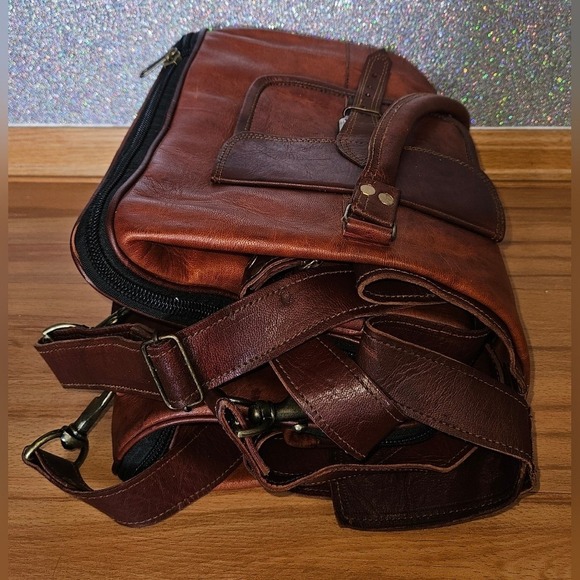 FOR @charlenesgolden ONLY - Genuine Leather Duffel Bag Weekender - Picture 9 of 9